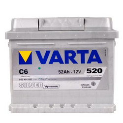 Аккумуляторная батарея Varta 52 А/ч, 520 А | Артикул 552401052