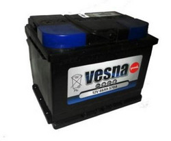 Аккумуляторная батарея Vesna 66 А/ч, 570 А | Артикул 235066