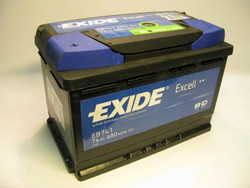 Аккумуляторная батарея Exide 74 А/ч, 680 А | Артикул EB741