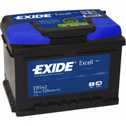 Аккумуляторная батарея Exide 54 А/ч, 520 А | Артикул EB542