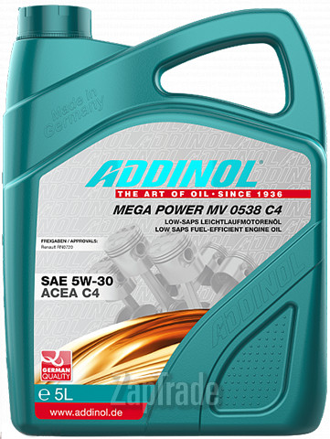 Купить моторное масло Addinol Mega Power MV 0538 C4,  в интернет-магазине в Ханты-Мансийске