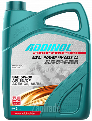 Купить моторное масло Addinol Mega Power MV 0538 C2,  в интернет-магазине в Ханты-Мансийске
